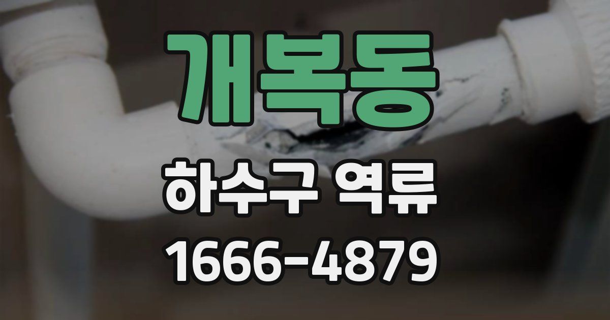 개복동 하수구 역류