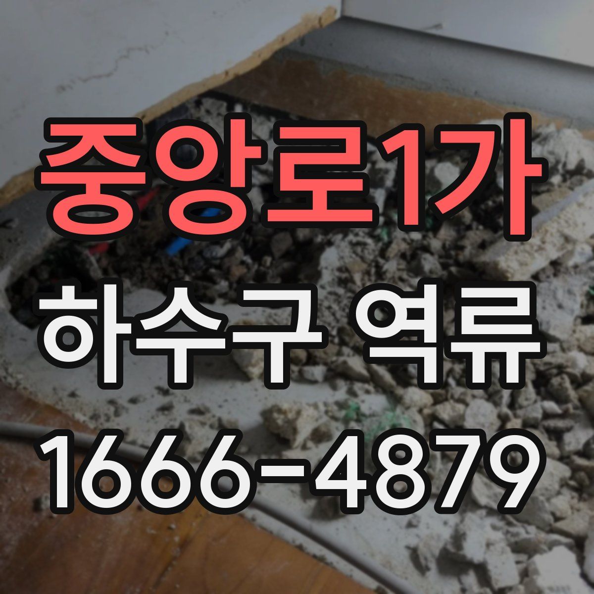 중앙로1가 하수구 역류