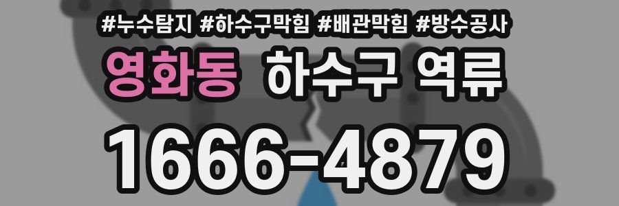 영화동 하수구 역류