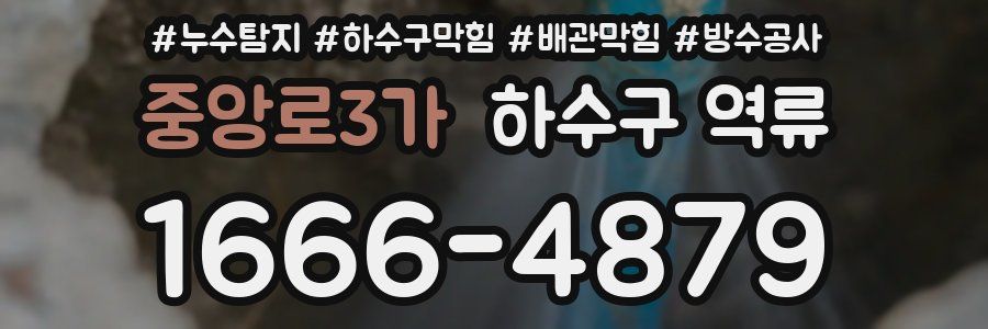 중앙로3가 하수구 역류