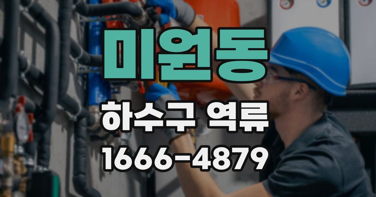 미원동 하수구 역류