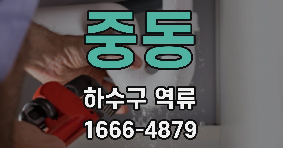 중동 하수구 역류