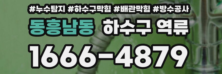 동흥남동 하수구 역류