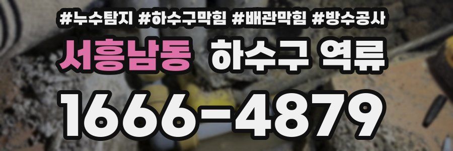 서흥남동 하수구 역류