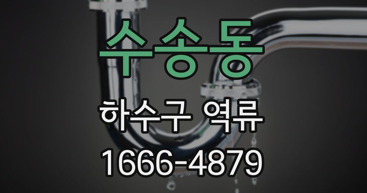 수송동 하수구 역류