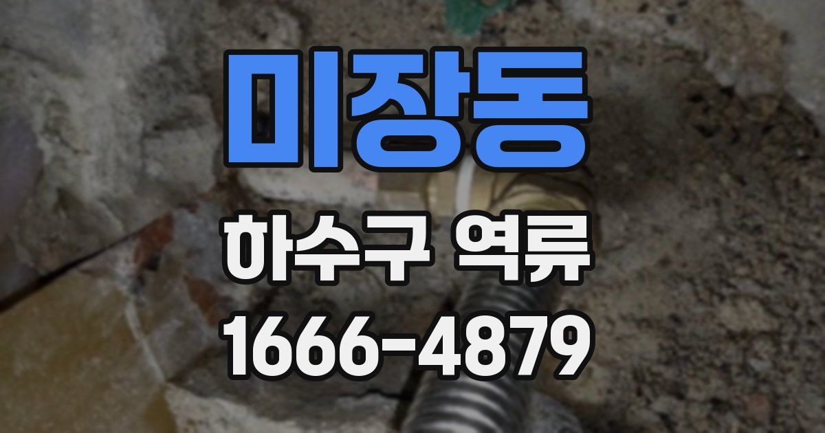 미장동 하수구 역류