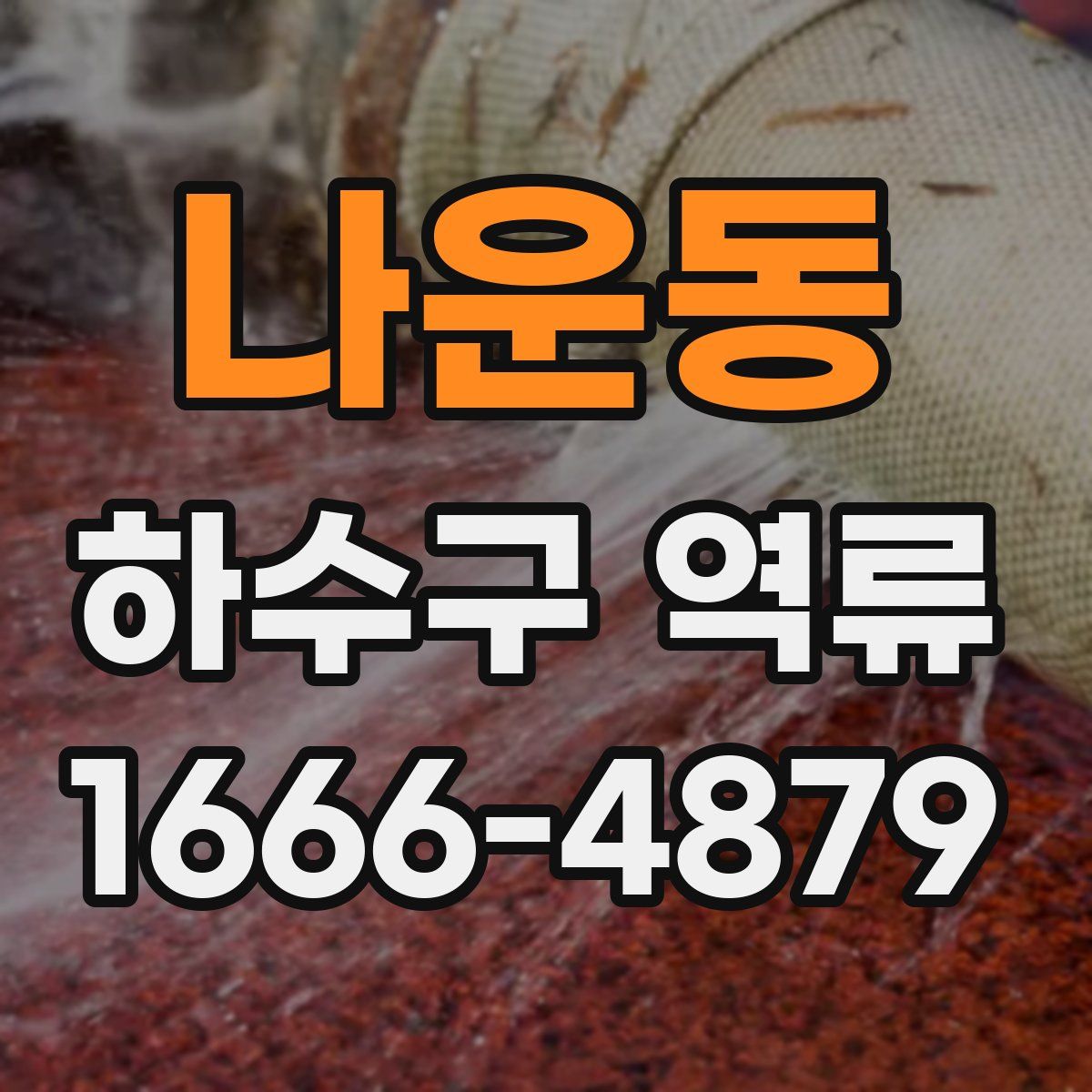 나운동 하수구 역류