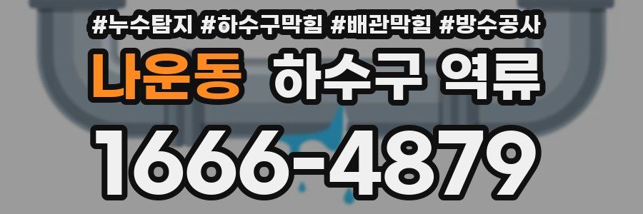 나운동 하수구 역류