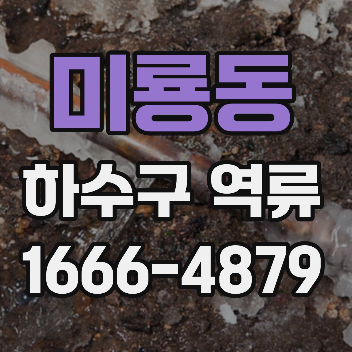 미룡동 하수구 역류