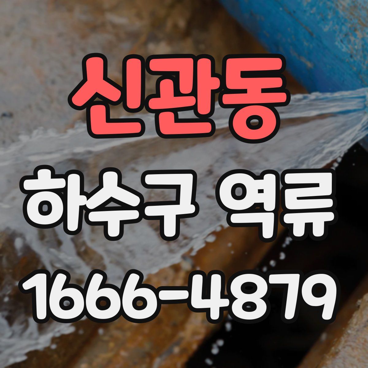 신관동 하수구 역류