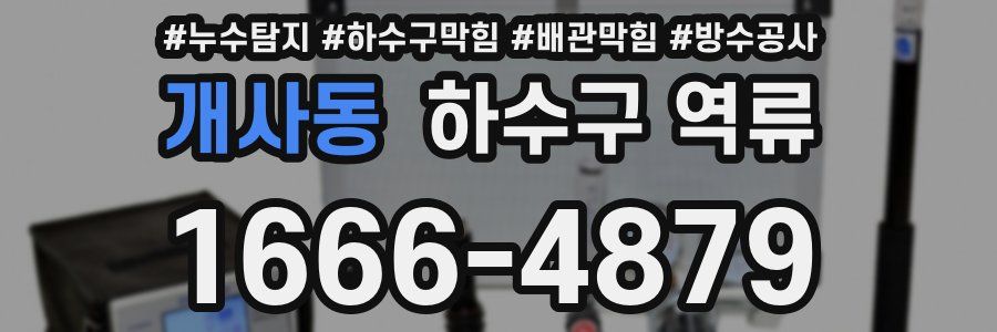 개사동 하수구 역류