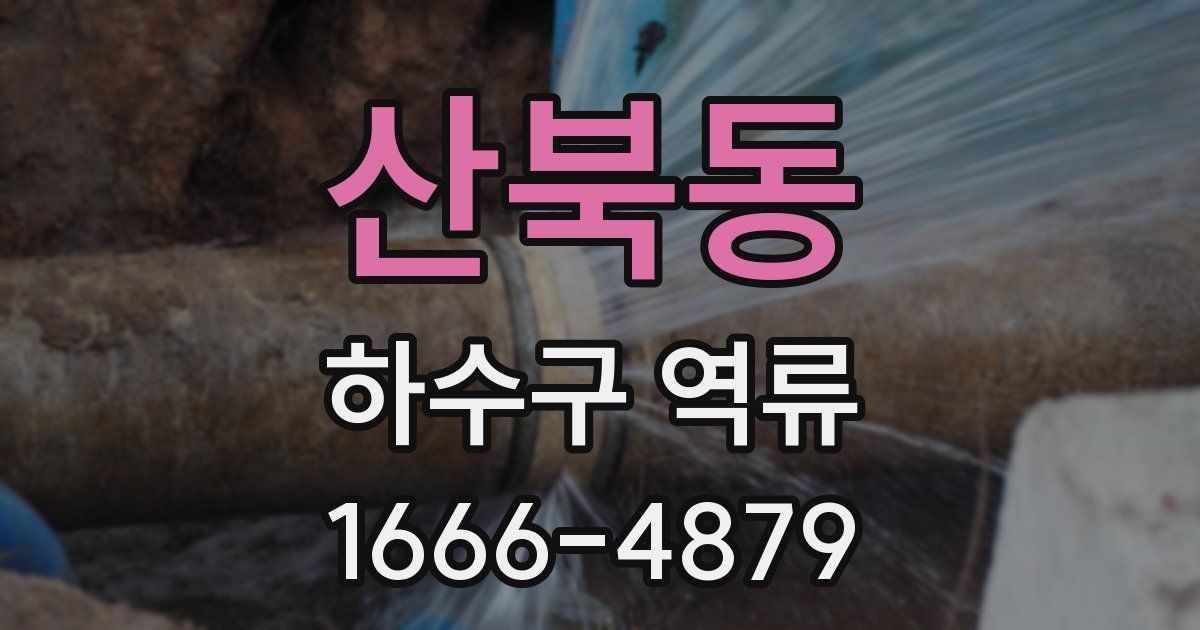 산북동 하수구 역류