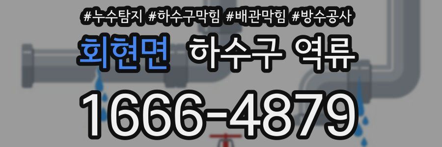 회현면 하수구 역류