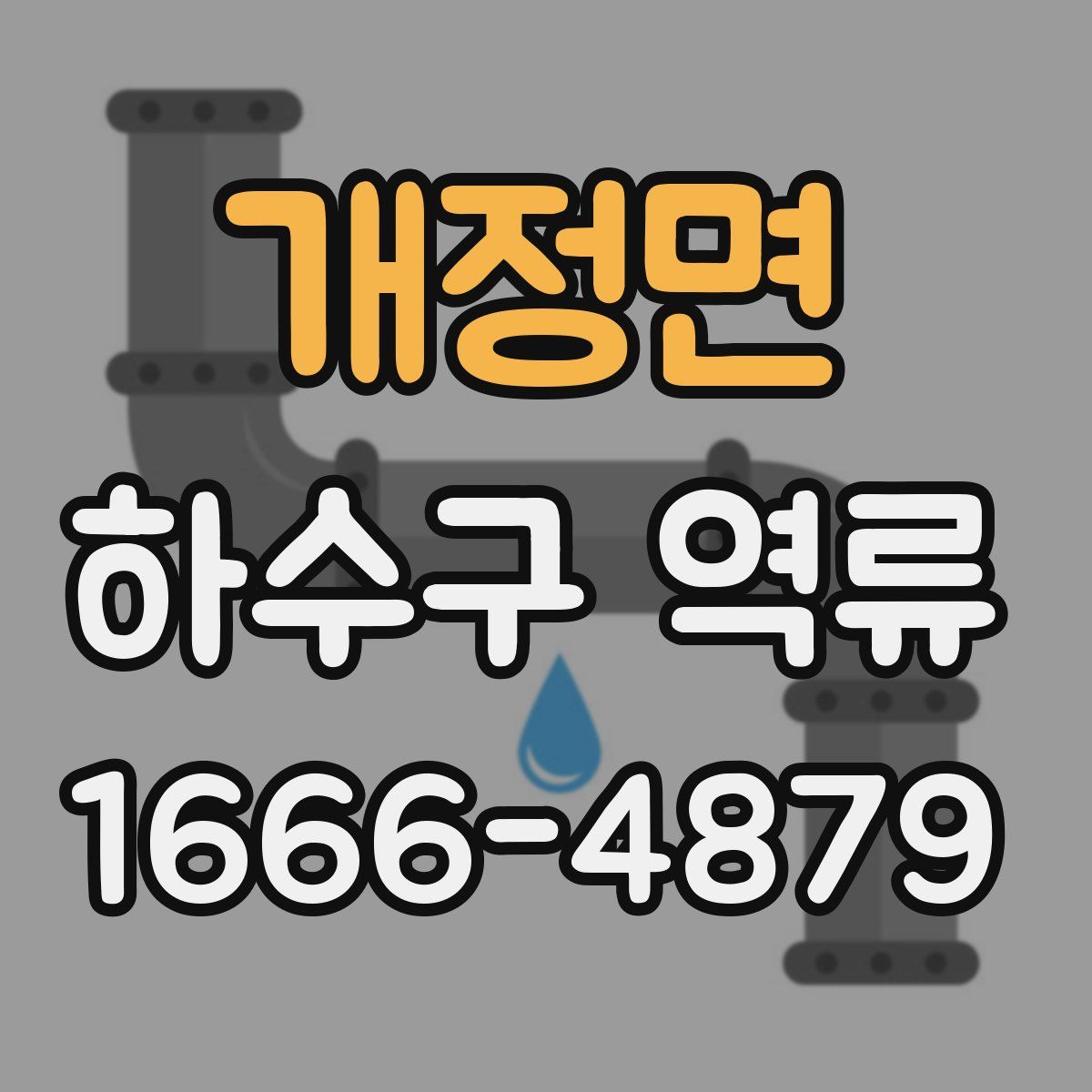 개정면 하수구 역류