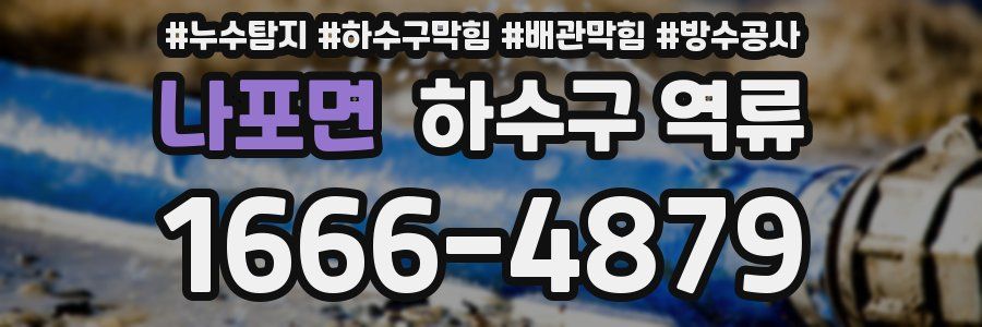 나포면 하수구 역류
