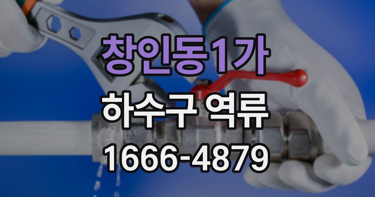 창인동1가 하수구 역류