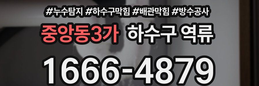 중앙동3가 하수구 역류