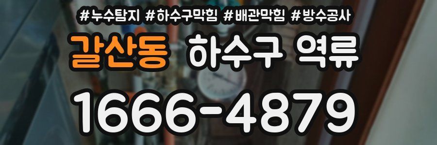 갈산동 하수구 역류