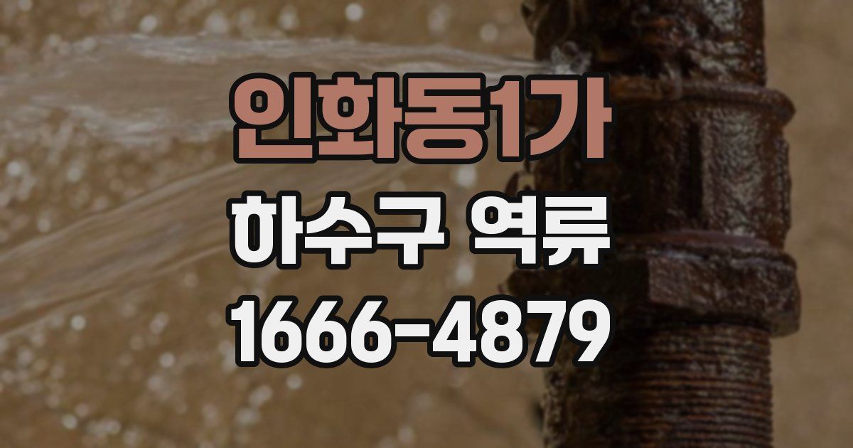 인화동1가 하수구 역류