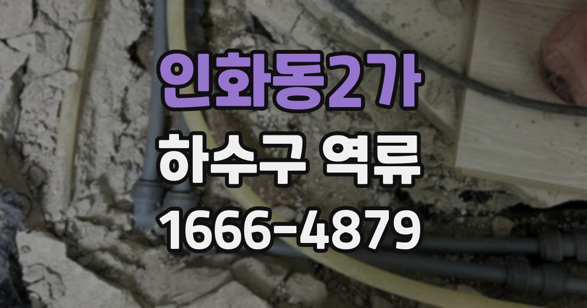 인화동2가 하수구 역류