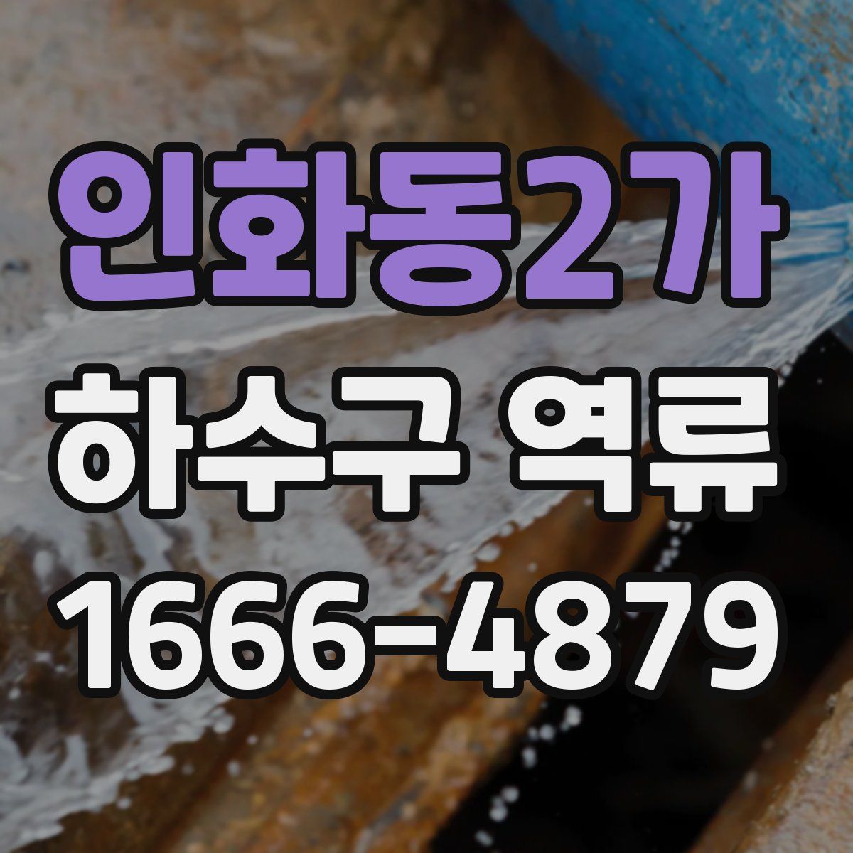 인화동2가 하수구 역류