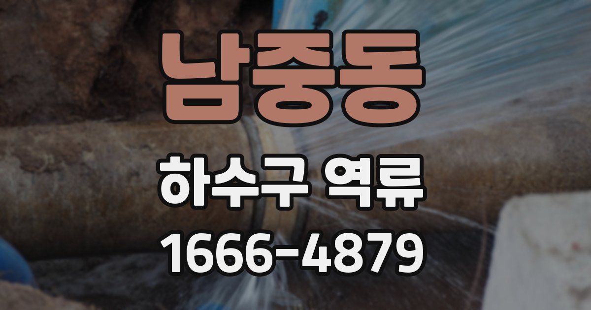 남중동 하수구 역류