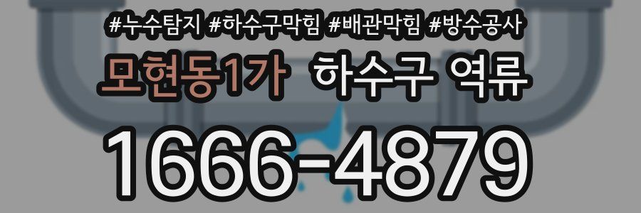 모현동1가 하수구 역류