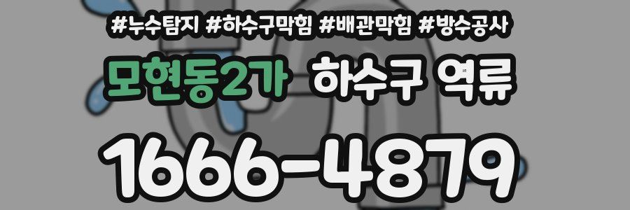 모현동2가 하수구 역류