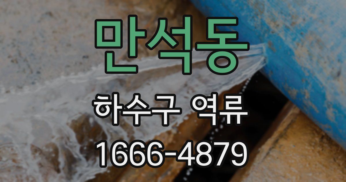 만석동 하수구 역류