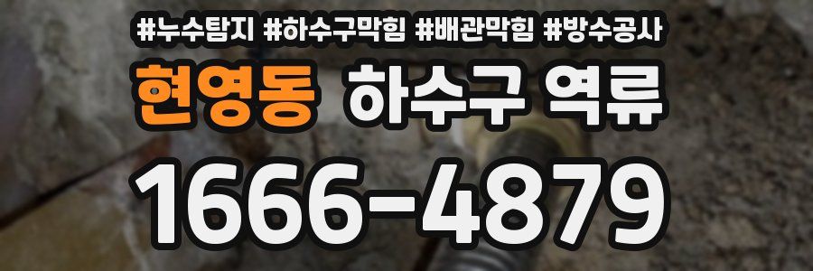 현영동 하수구 역류