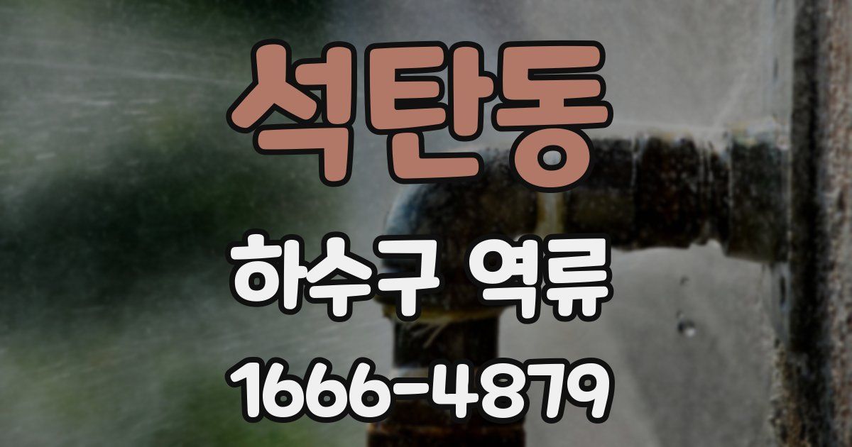 석탄동 하수구 역류
