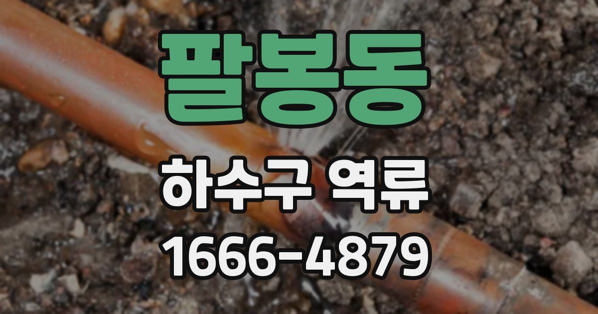 팔봉동 하수구 역류