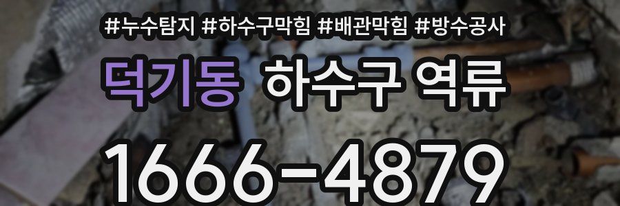 덕기동 하수구 역류