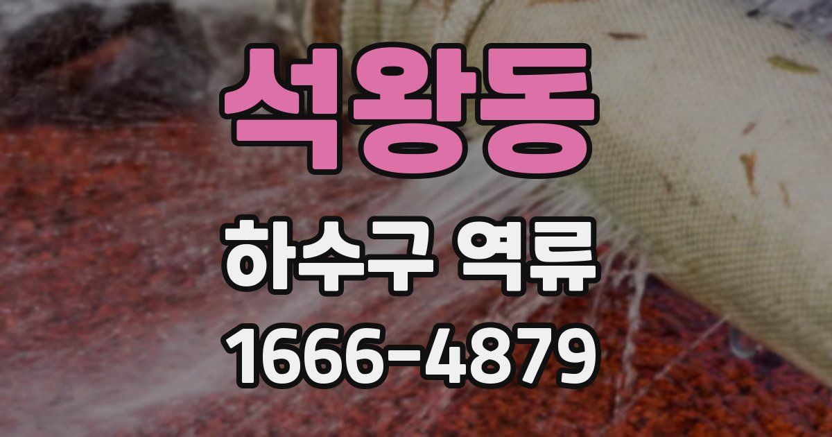 석왕동 하수구 역류