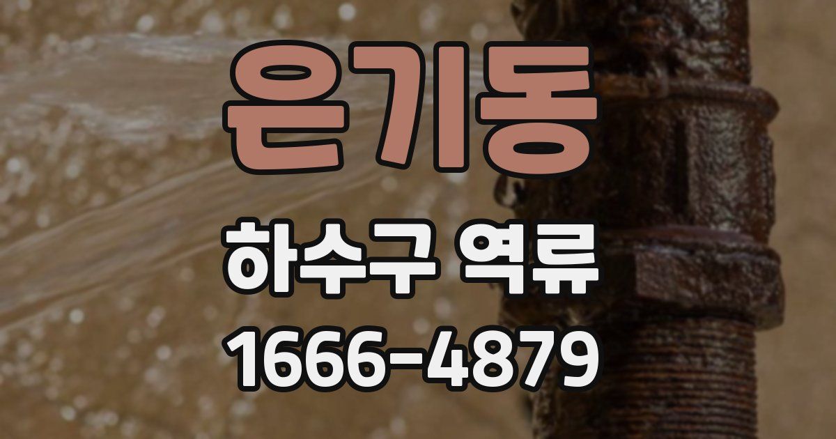 은기동 하수구 역류