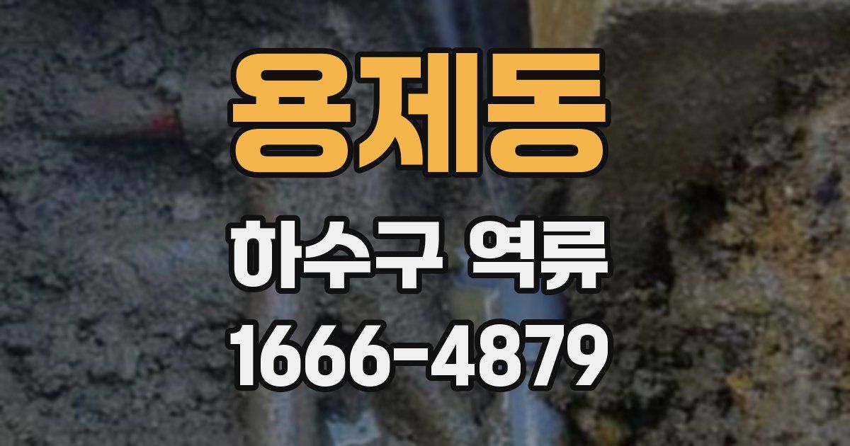 용제동 하수구 역류