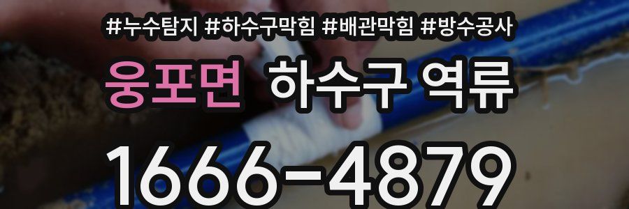 웅포면 하수구 역류