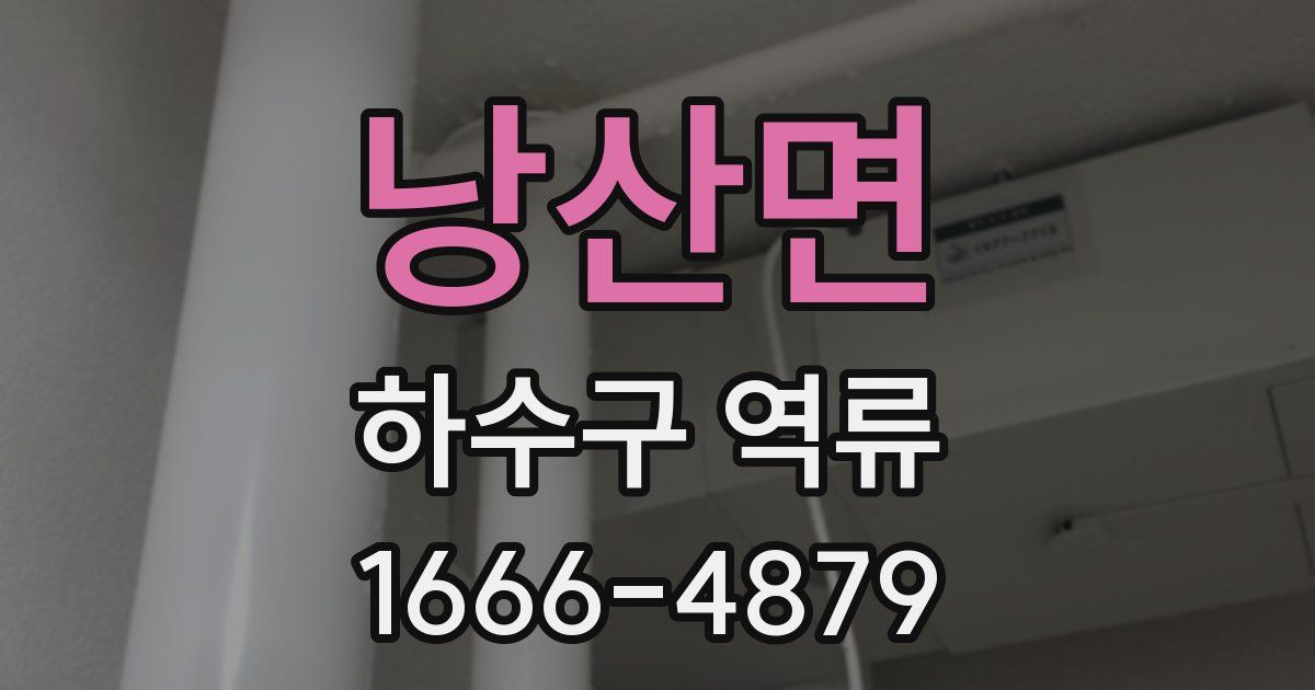 낭산면 하수구 역류