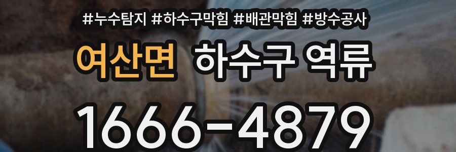 여산면 하수구 역류