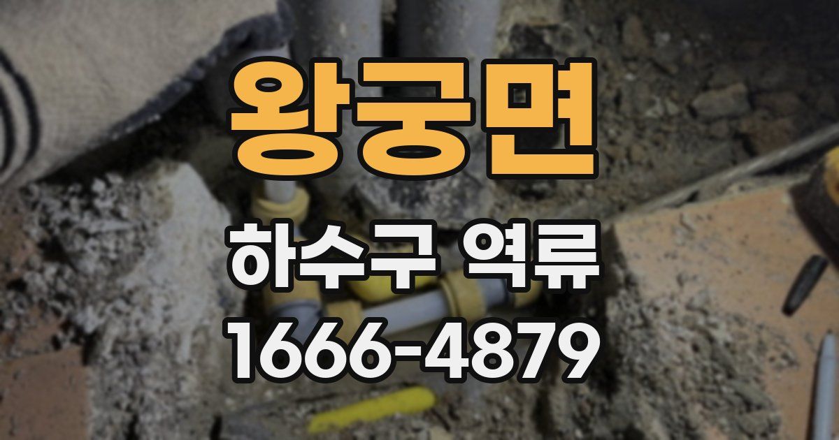 왕궁면 하수구 역류