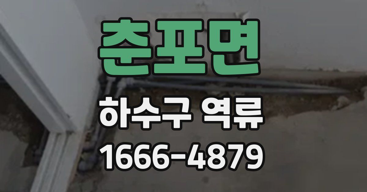 춘포면 하수구 역류