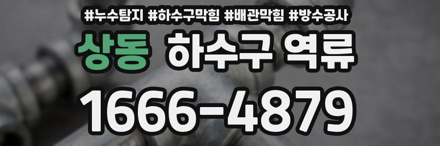 상동 하수구 역류