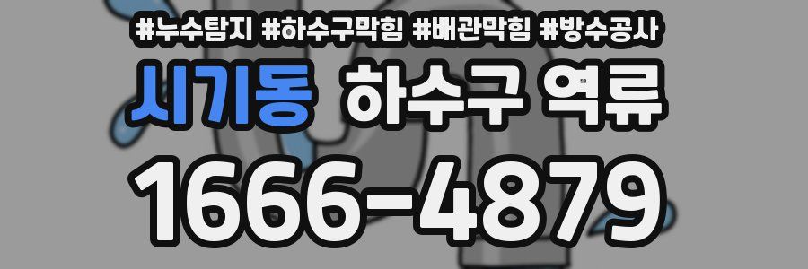 시기동 하수구 역류