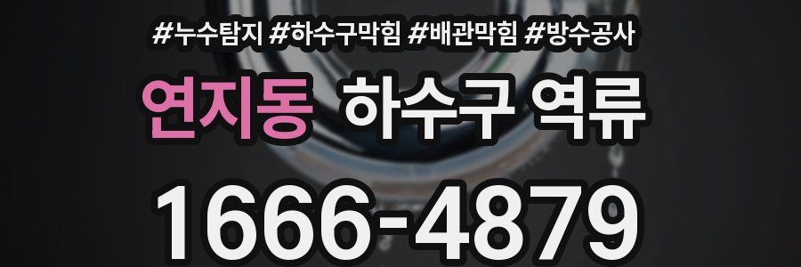 연지동 하수구 역류