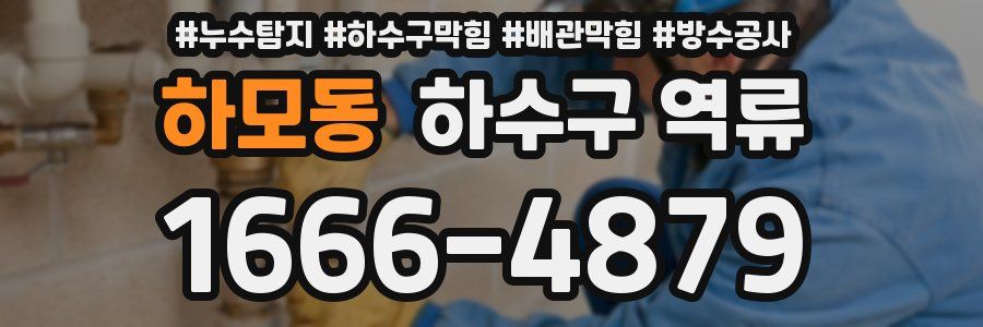 하모동 하수구 역류