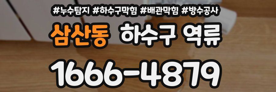삼산동 하수구 역류