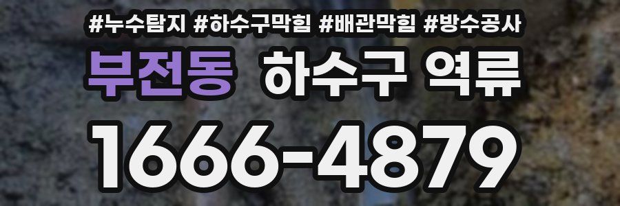 부전동 하수구 역류