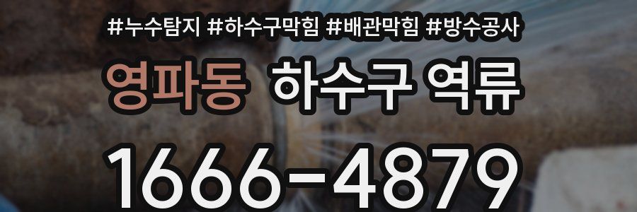 영파동 하수구 역류
