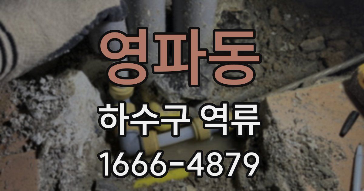 영파동 하수구 역류