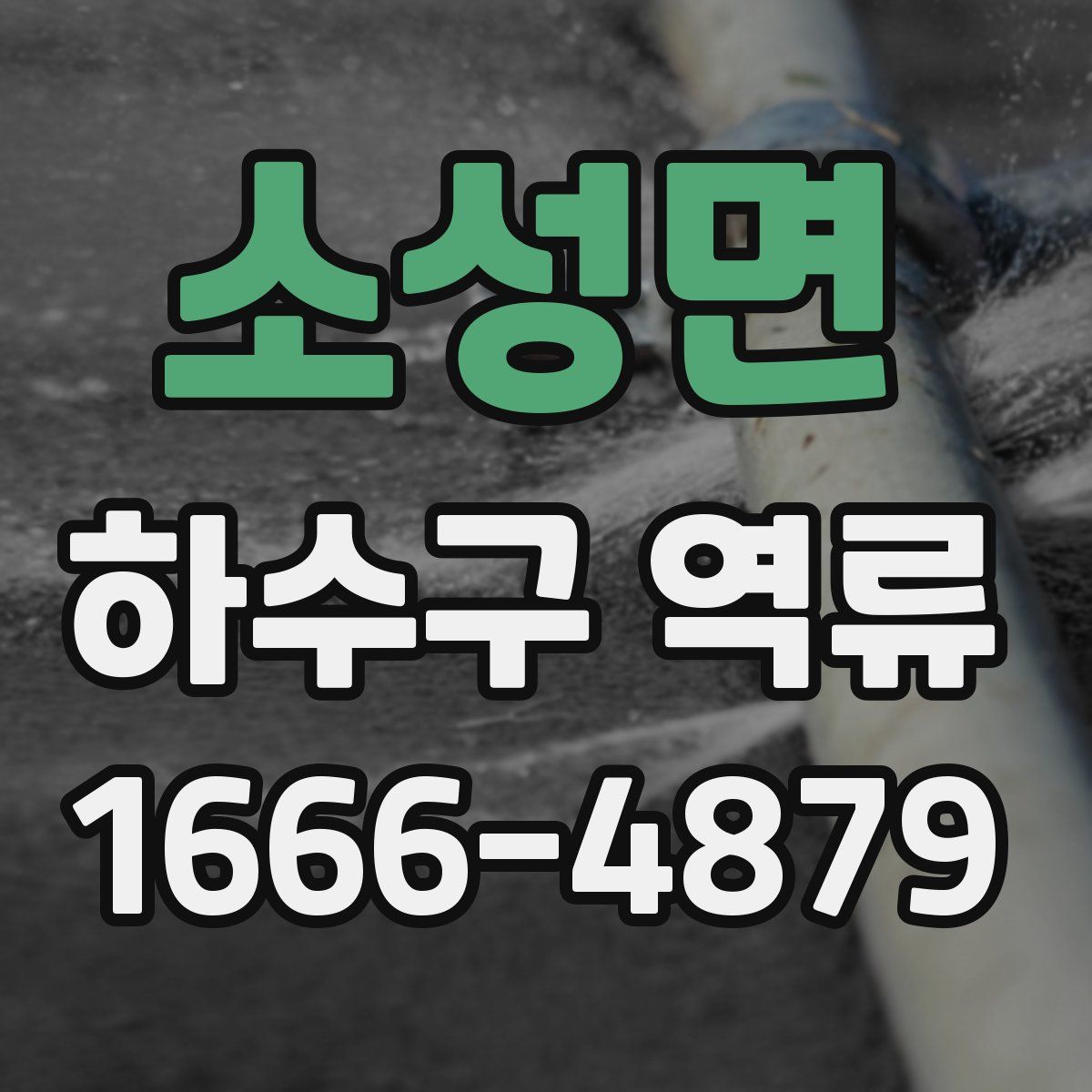 소성면 하수구 역류